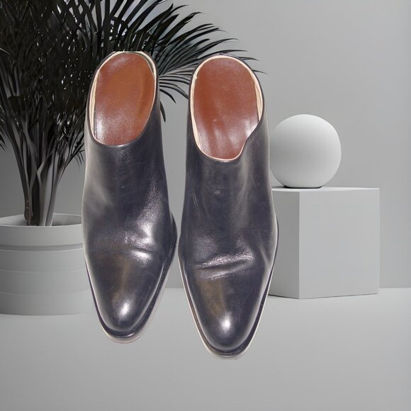 Joan David Hand Made in Italy Women’s Leather Mules 3.75” Block Heel - SZ EU 40 - Picture 1 of 3